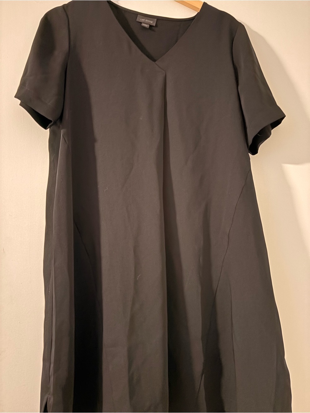J. Jill Black V-Neck Short-Sleeve Mini Dress
